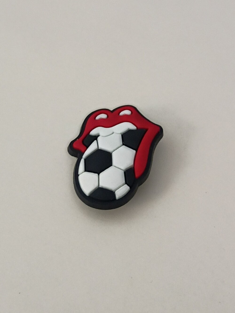 10 for $10 Jibbitz Croc Charm - Soccer Ball Tongue In Red Lips Football Sports 2